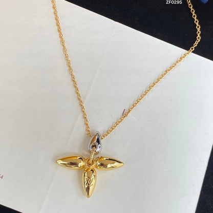 [BLAUE TRÄNEN] LOUISETTE ANHÄNGER GOLD HALSKETTE
