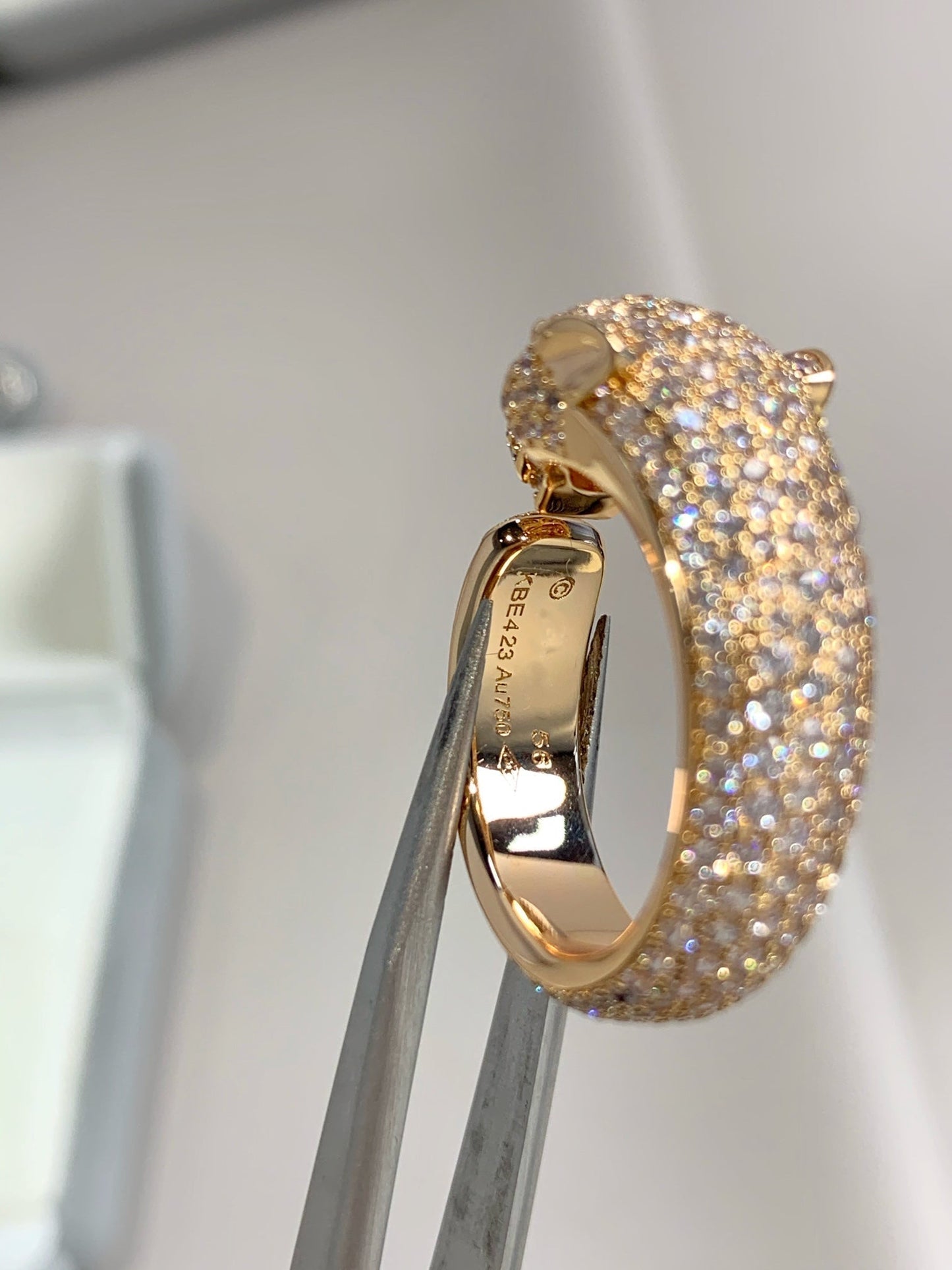 [BLAUE TRÄNEN] PANTHERE ROSÉGOLD-DIAMANTRING