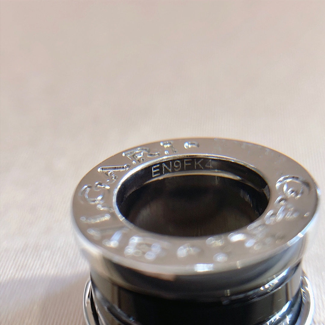 [BLAUE TRÄNEN] ZERO 1 SCHWARZE KERAMIK-SILBER-HALSKETTE