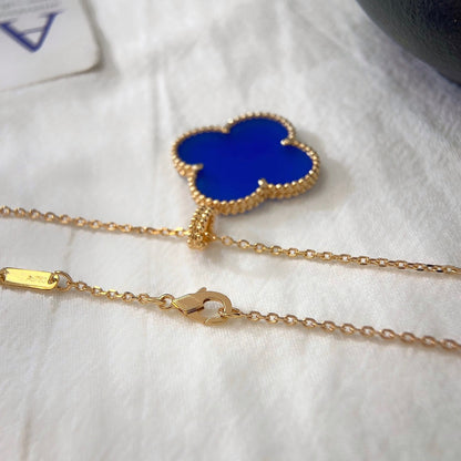 [BLAUE TRÄNEN]CLOVER 25MM HALSKETTE TÜRKIS ROSÉGOLD