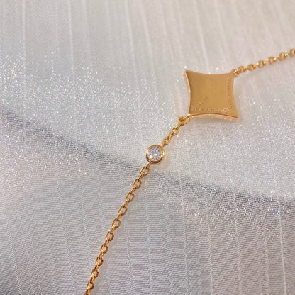 [BLAUE TRÄNEN]COLOR STAR ROSA GOLD DIAMANT ARMBAND
