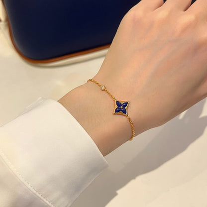 [BLAUE TRÄNEN]COLOR STAR ROSA GOLD DIAMANT ARMBAND