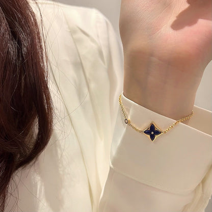 [BLAUE TRÄNEN]COLOR STAR ROSA GOLD DIAMANT ARMBAND