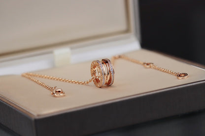 [BLAUE TRÄNEN]ZERO 1 ROSA GOLD HALSKETTE