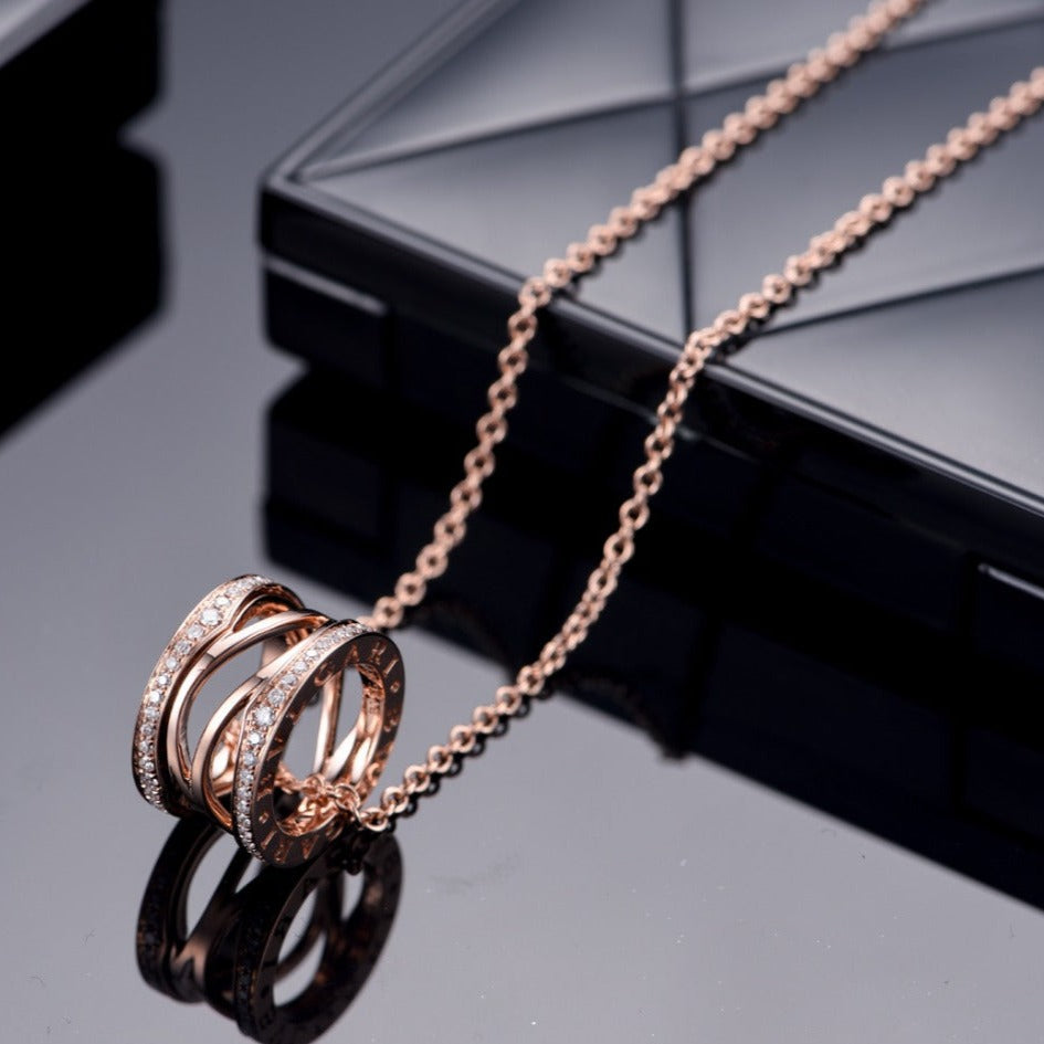[BLUE TEARS]ZERO 1 ROSA GOLD DIAMANT OFFENE HALSKETTE