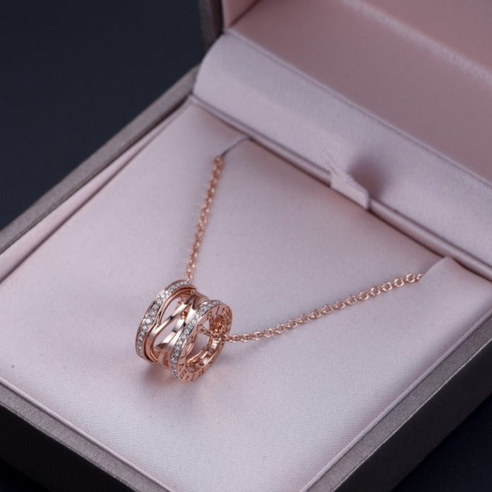 [BLUE TEARS]ZERO 1 ROSA GOLD DIAMANT OFFENE HALSKETTE