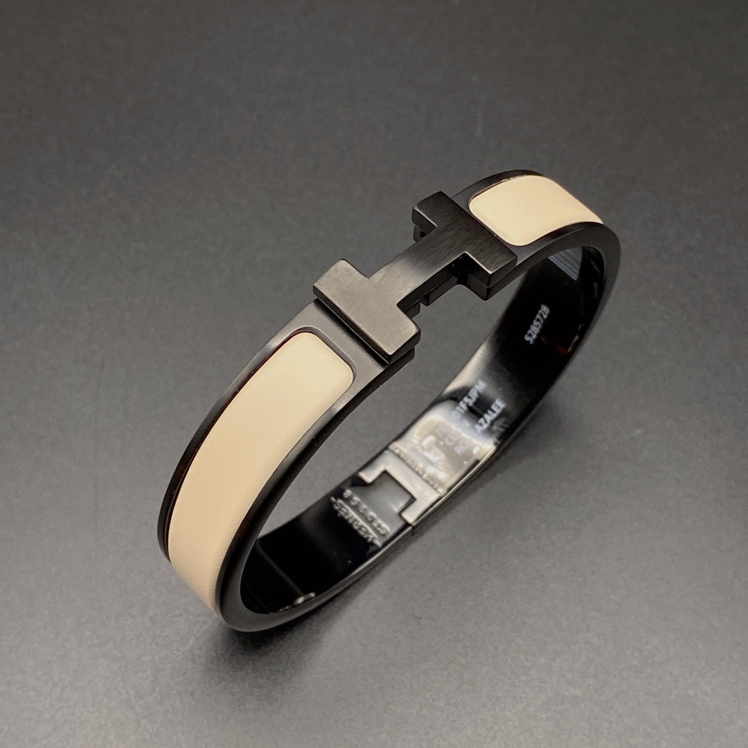 [BLUE TEARS]H ARMBAND 12MM SCHWARZ BEIGE KERAMIK