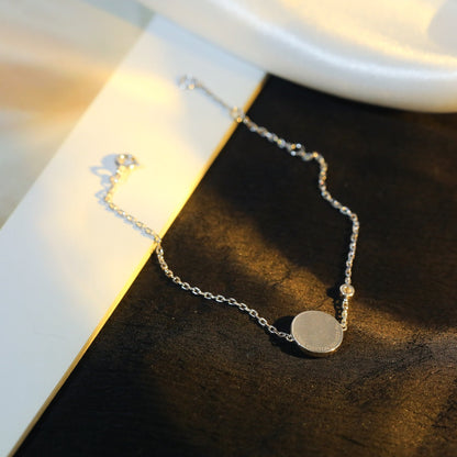 [BLAUE TRÄNEN]SILBERARMBAND MIT SONNENMOTIV UND ROSA MOP