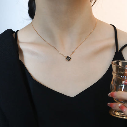 [BLAUE TRÄNEN] HALSKETTE MIT SONNENANHÄNGER AUS ROTGOLD MIT 1 DIAMANT