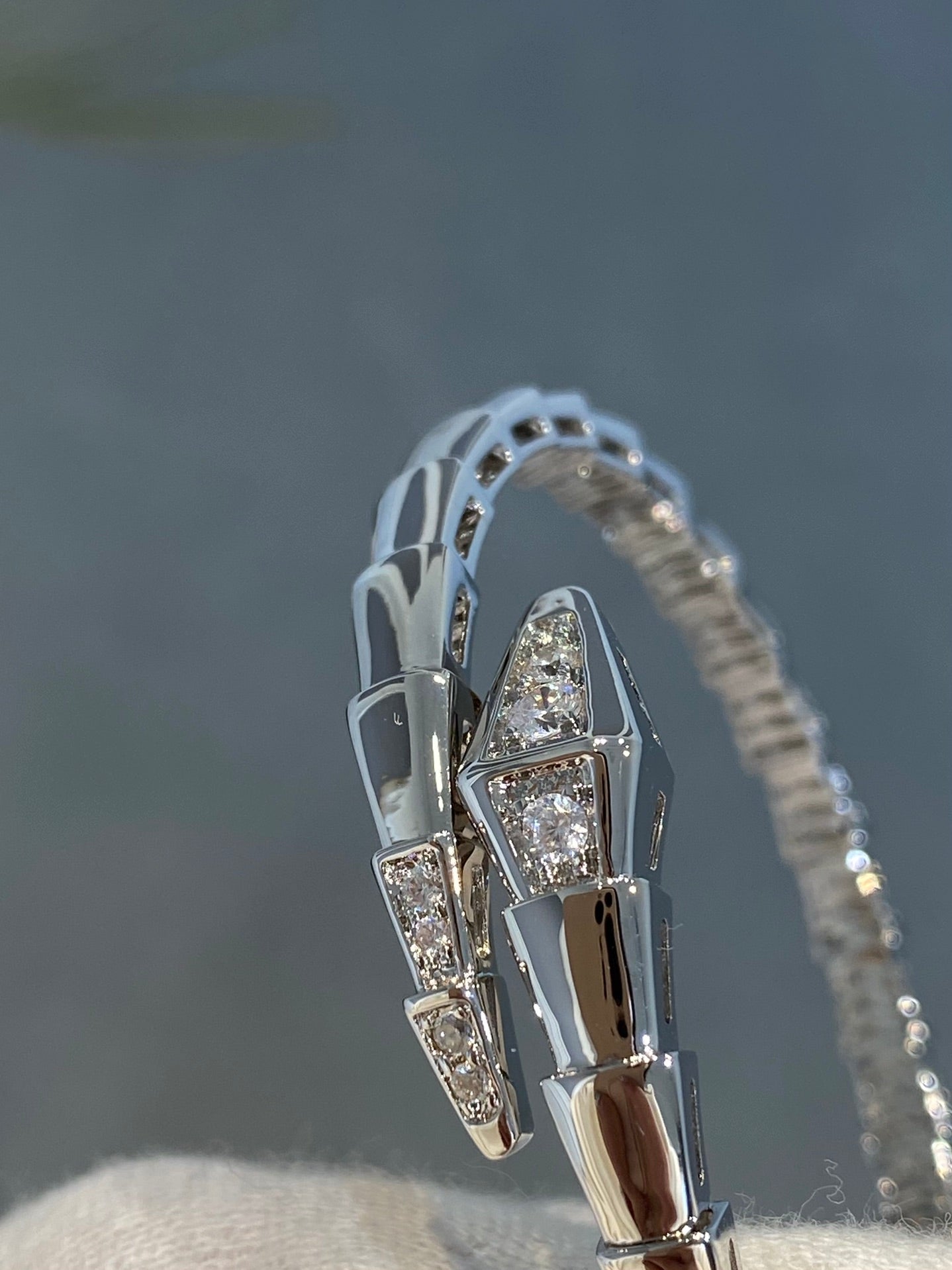 [BLAUE TRÄNEN]SERPENTI ARMBAND DIAMANTEN SILBER