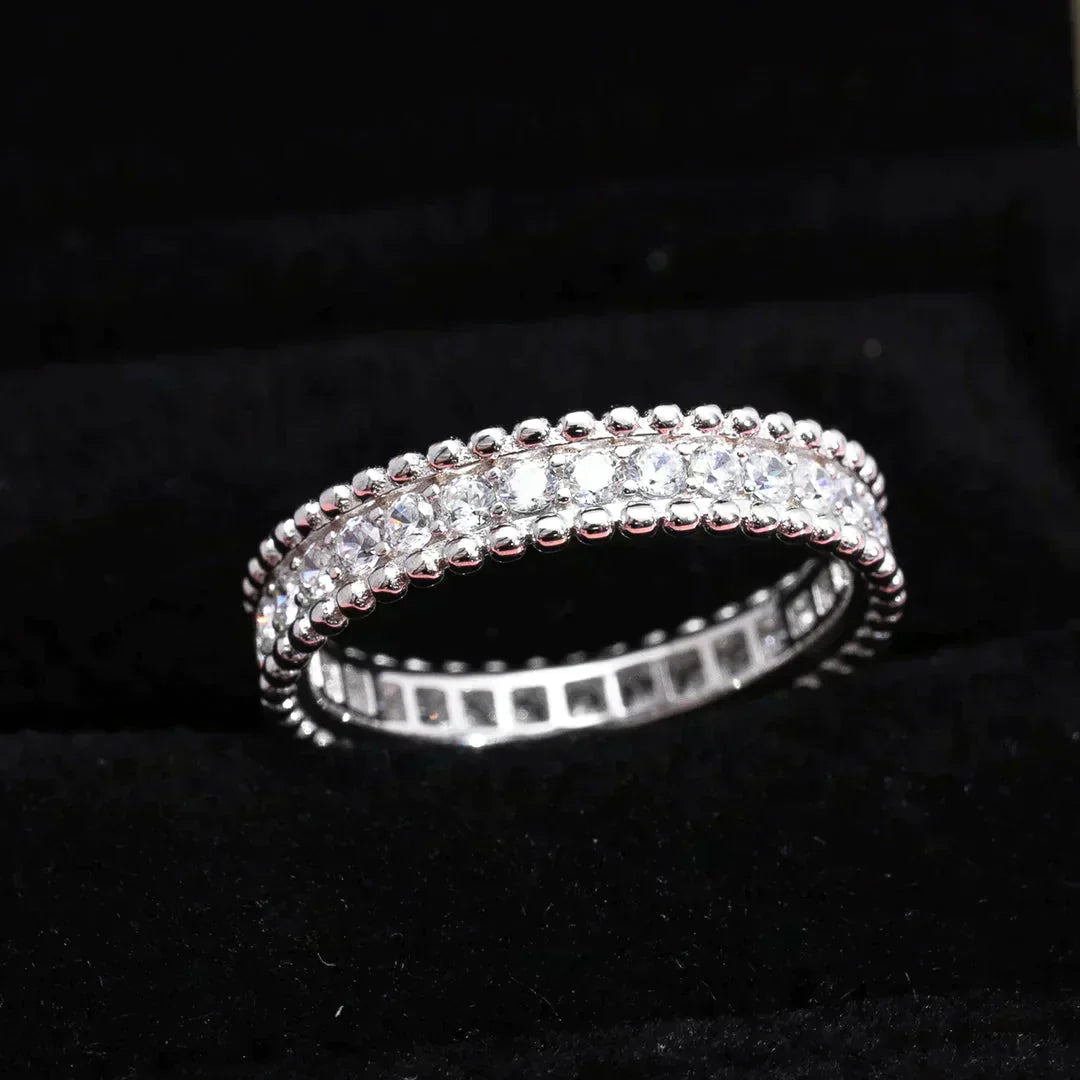 [BLAUE TRÄNEN]PERLEE DIAMANT SILBERRING
