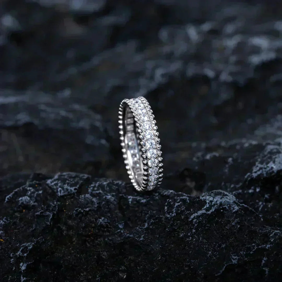 [BLAUE TRÄNEN]PERLEE DIAMANT SILBERRING