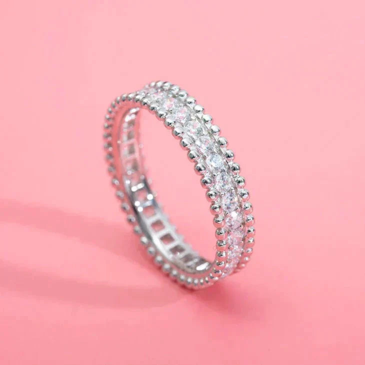 [BLAUE TRÄNEN]PERLEE DIAMANT SILBERRING