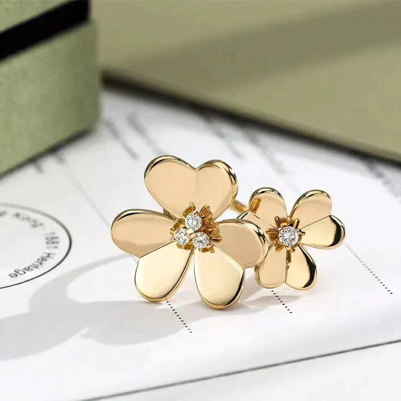 [BLAUE TRÄNEN]CLOVER COMOS GOLD DIAMANTRING