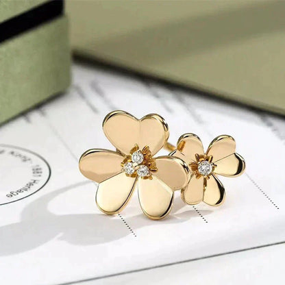 [BLAUE TRÄNEN]CLOVER COMOS GOLD DIAMANTRING