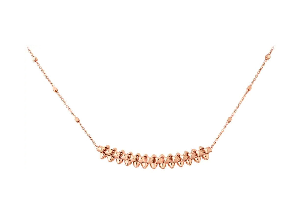 [BLAUE TRÄNEN]CLASH ROSA GOLD HALSKETTE 