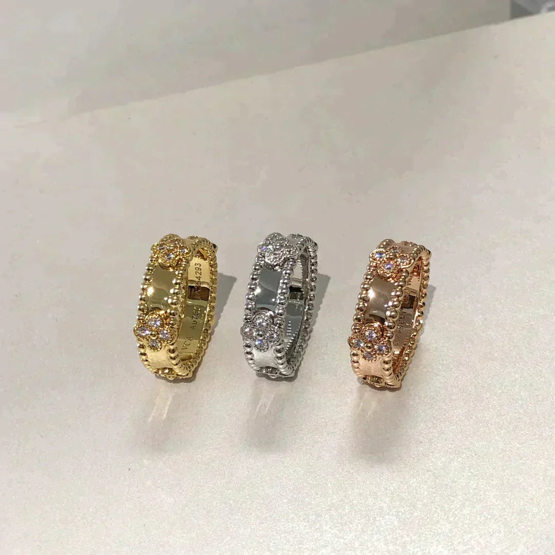 [BLAUE TRÄNEN]PERLEE DIAMANTRING