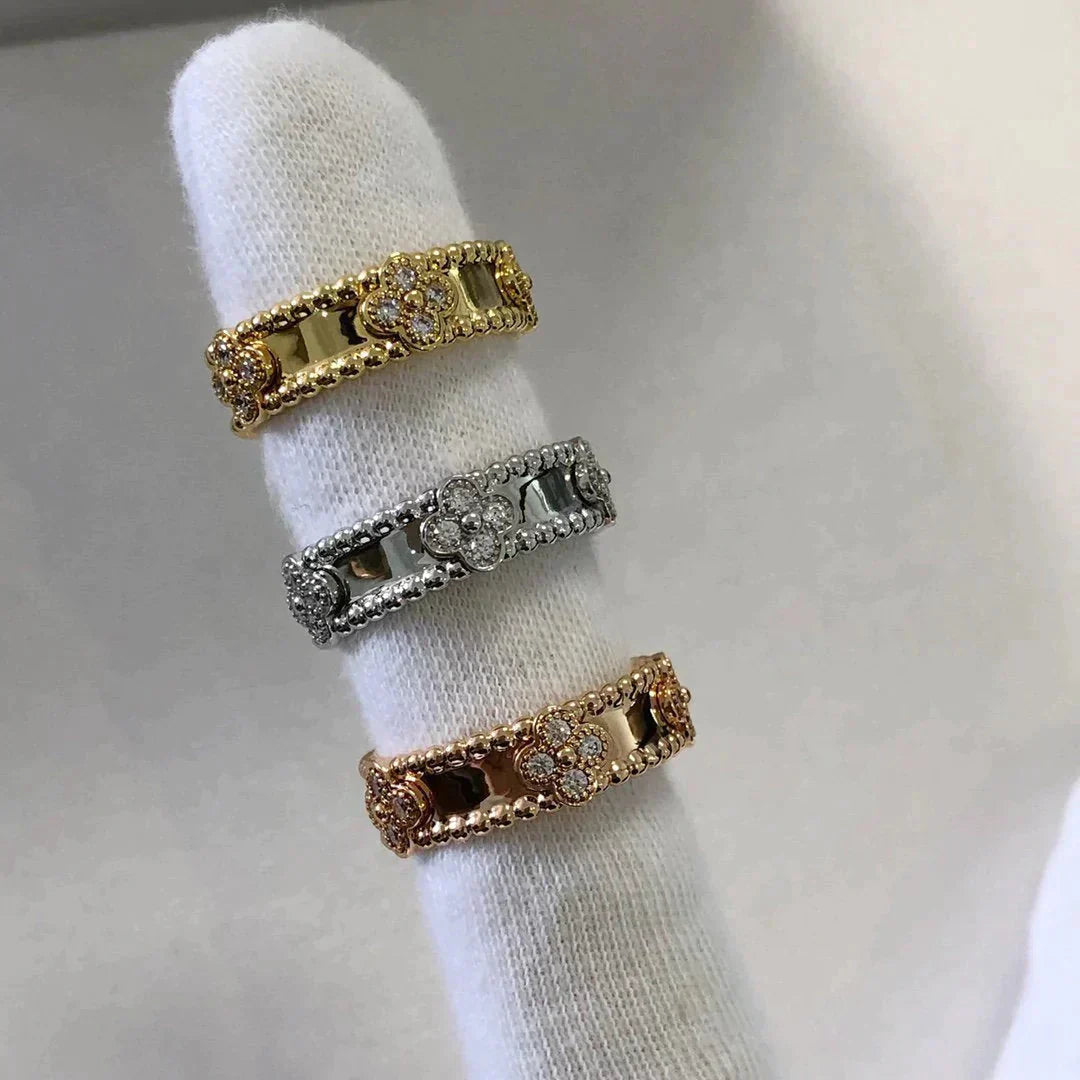 [BLAUE TRÄNEN]PERLEE DIAMANTRING