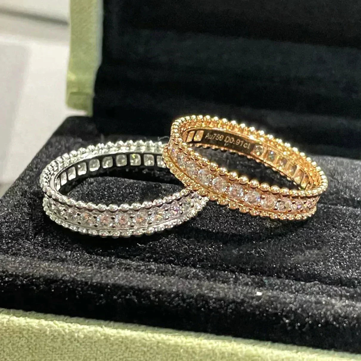 [BLAUE TRÄNEN] PERLEE DIAMANT ROSÉGOLDRING