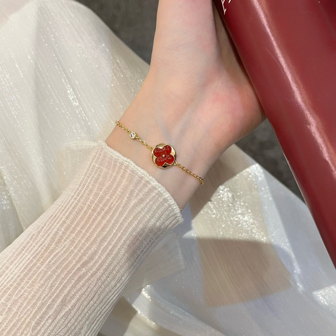 [BLAUE TRÄNEN] SONNENANHÄNGER KARNEOLARMBAND