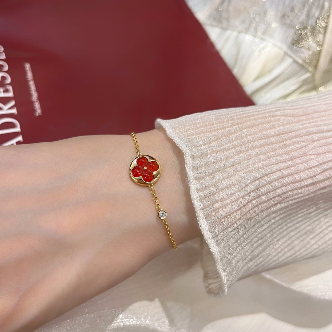 [BLAUE TRÄNEN] SONNENANHÄNGER KARNEOLARMBAND