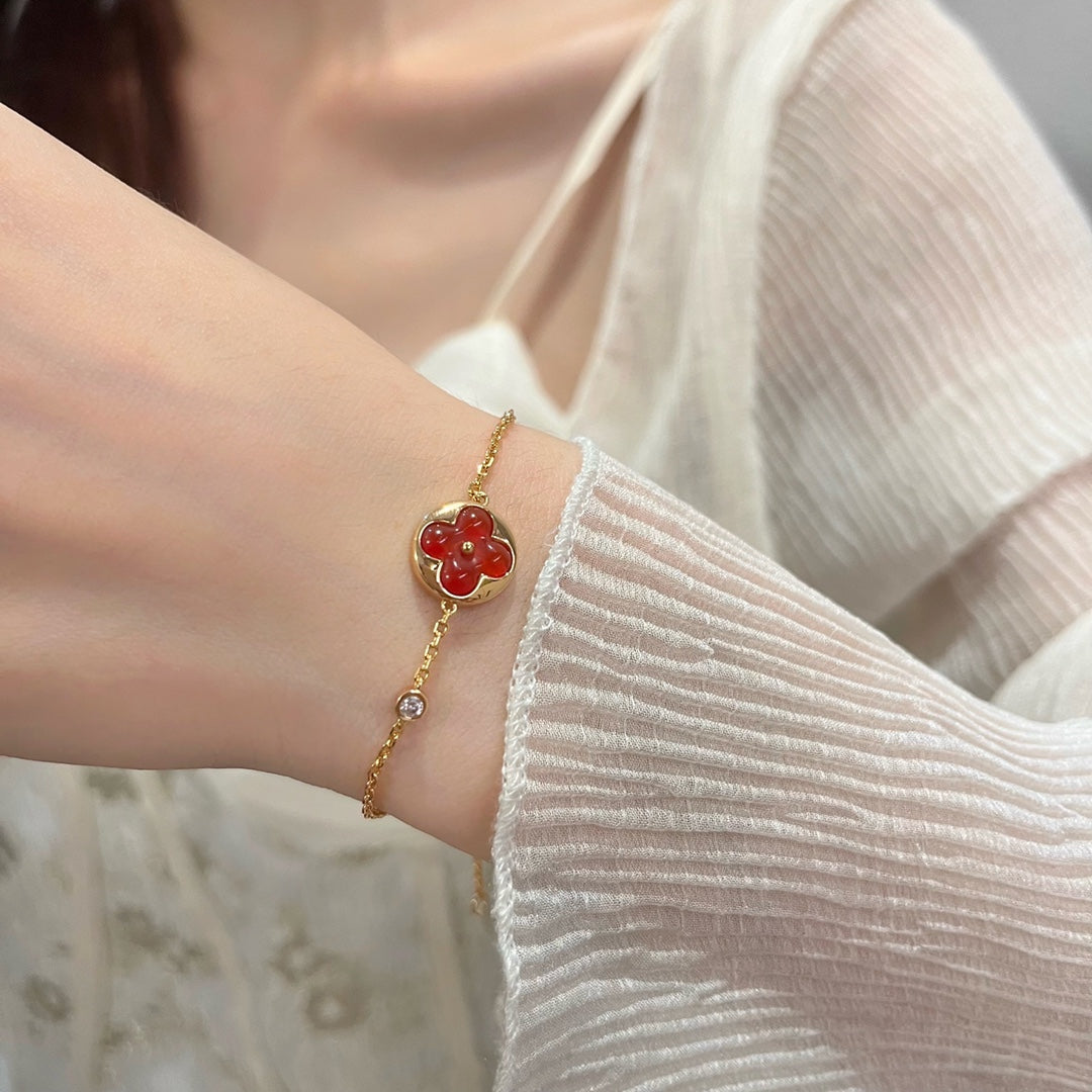 [BLAUE TRÄNEN] SONNENANHÄNGER KARNEOLARMBAND