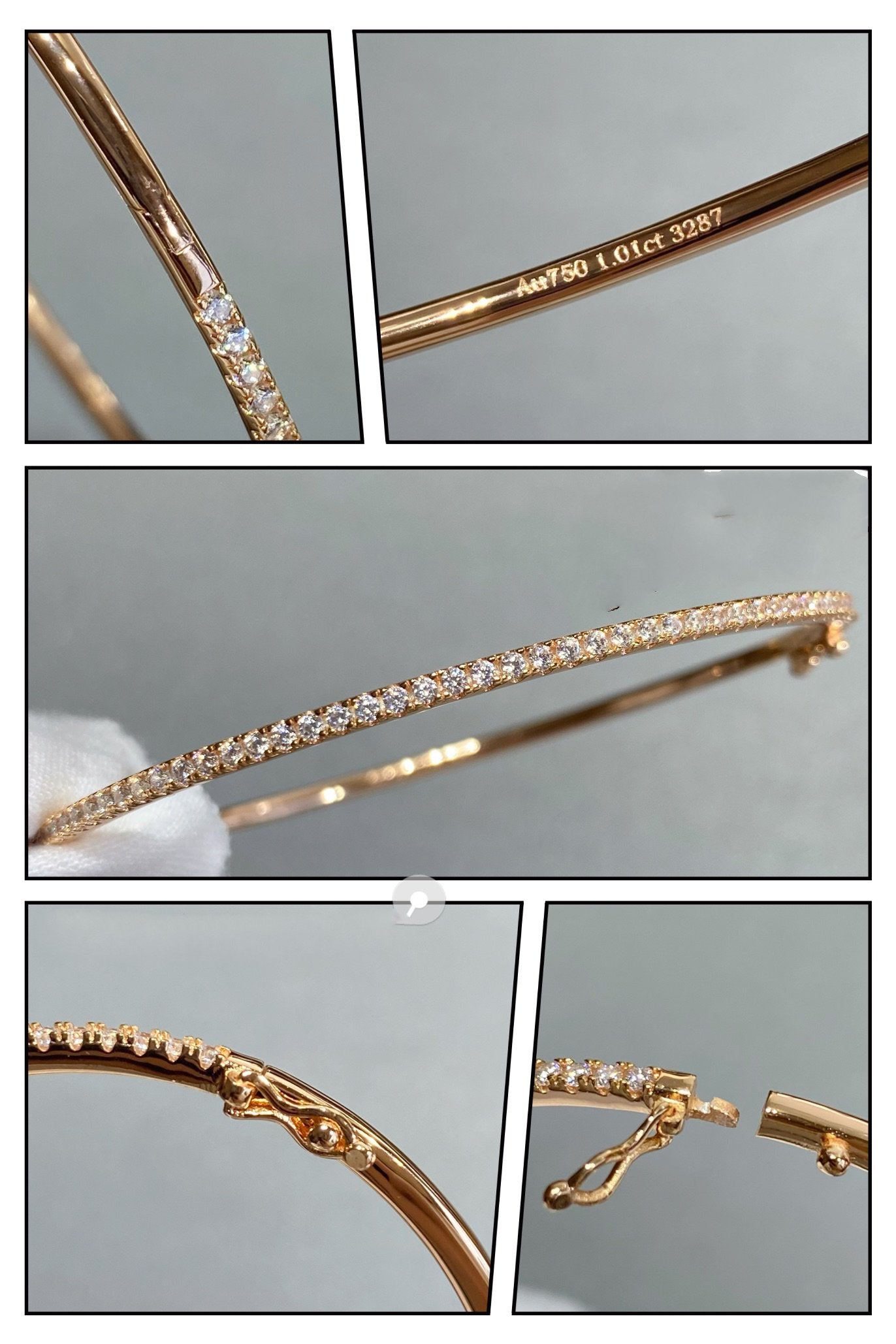 [BLAUE TRÄNEN] MINI-DIAMANT-TENNISARMBAND