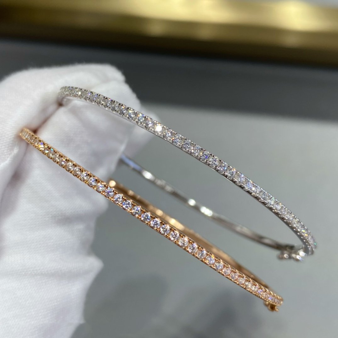 [BLAUE TRÄNEN] MINI-DIAMANT-TENNISARMBAND