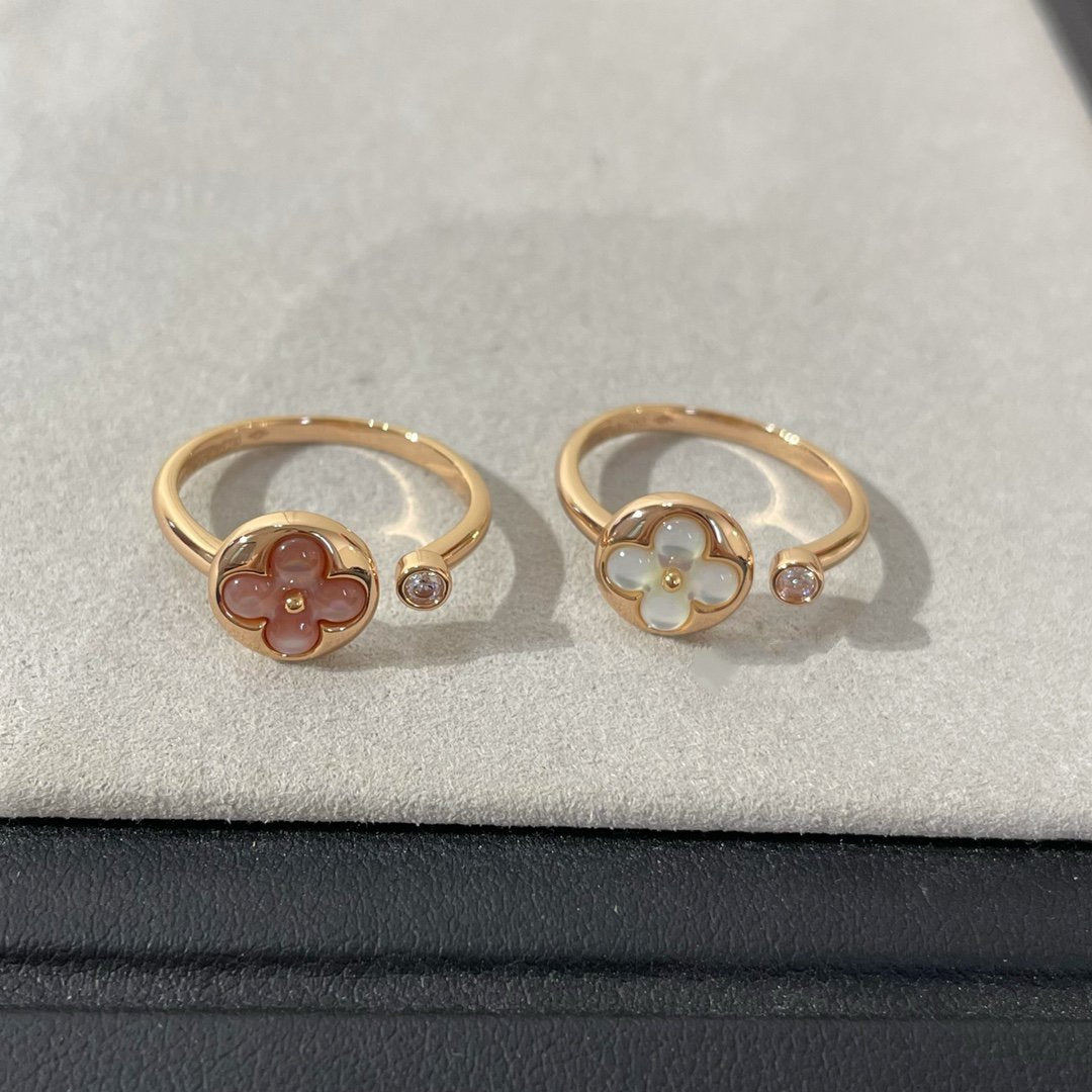 [BLAUE TRÄNEN] RING „SUN 1 DIAMOND PINK MOP“