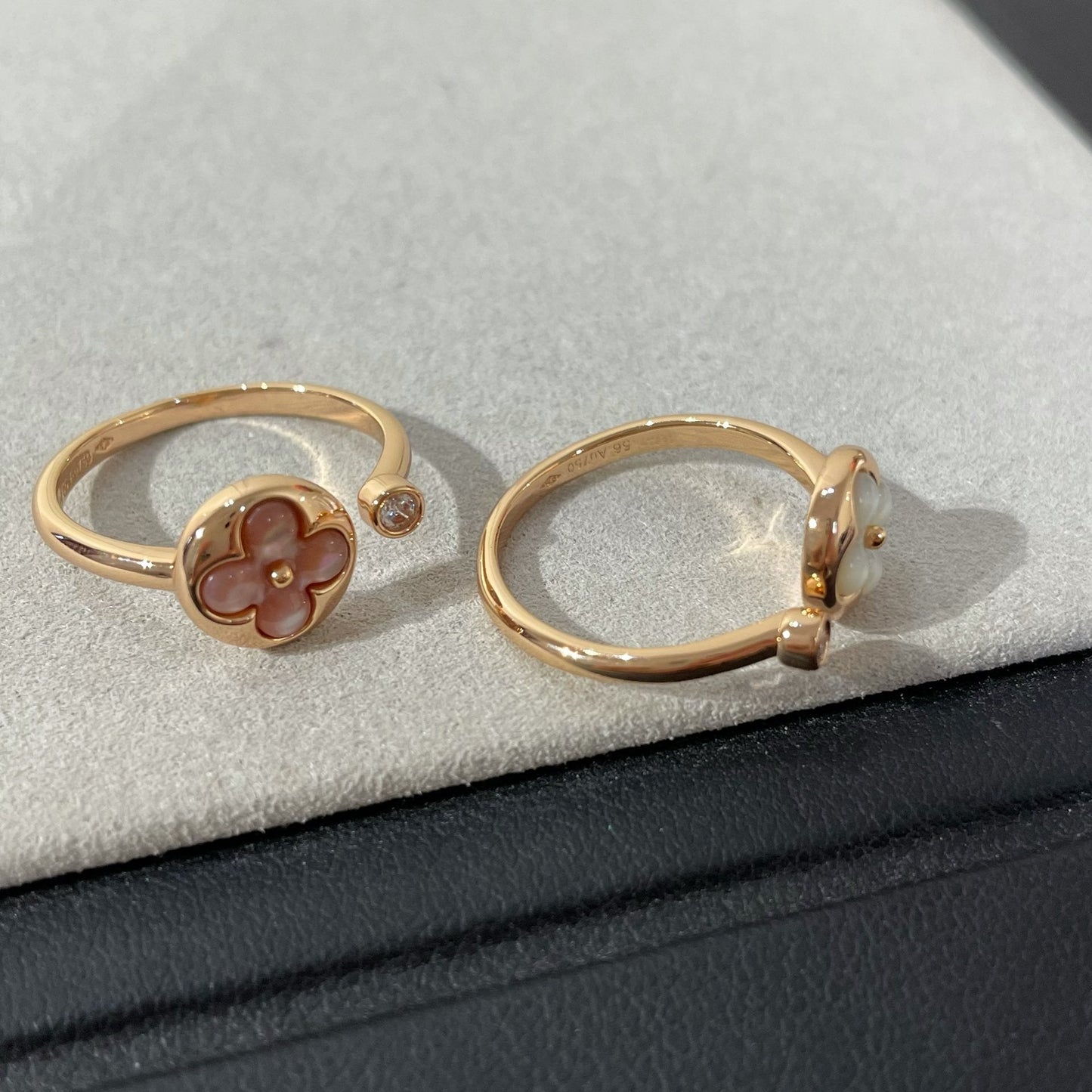 [BLAUE TRÄNEN] RING „SUN 1 DIAMOND PINK MOP“