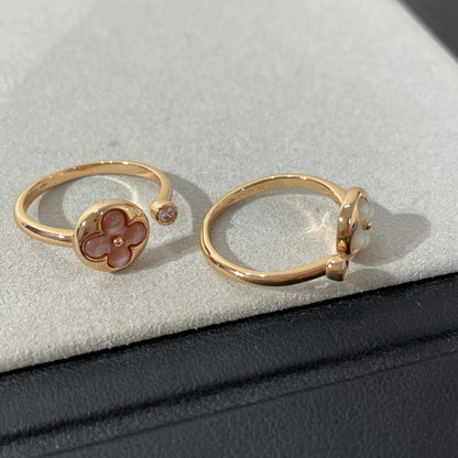 [BLAUE TRÄNEN] RING „SUN 1 DIAMOND PINK MOP“