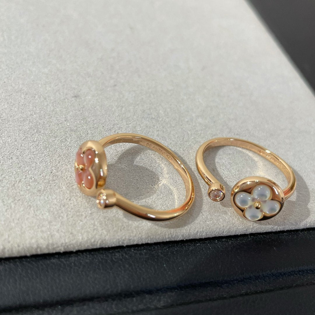 [BLAUE TRÄNEN] RING „SUN 1 DIAMOND PINK MOP“