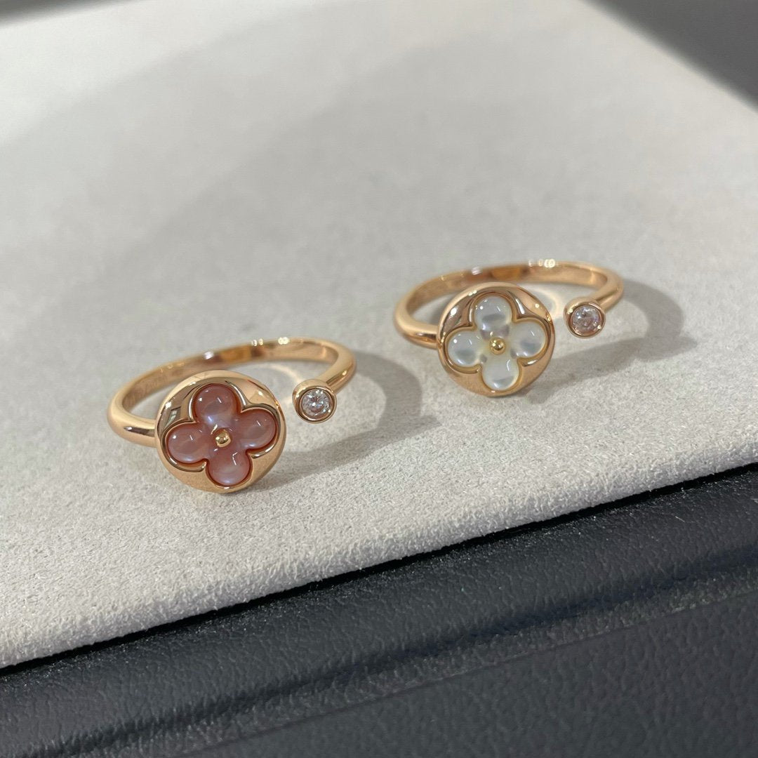 [BLAUE TRÄNEN] RING „SUN 1 DIAMOND PINK MOP“