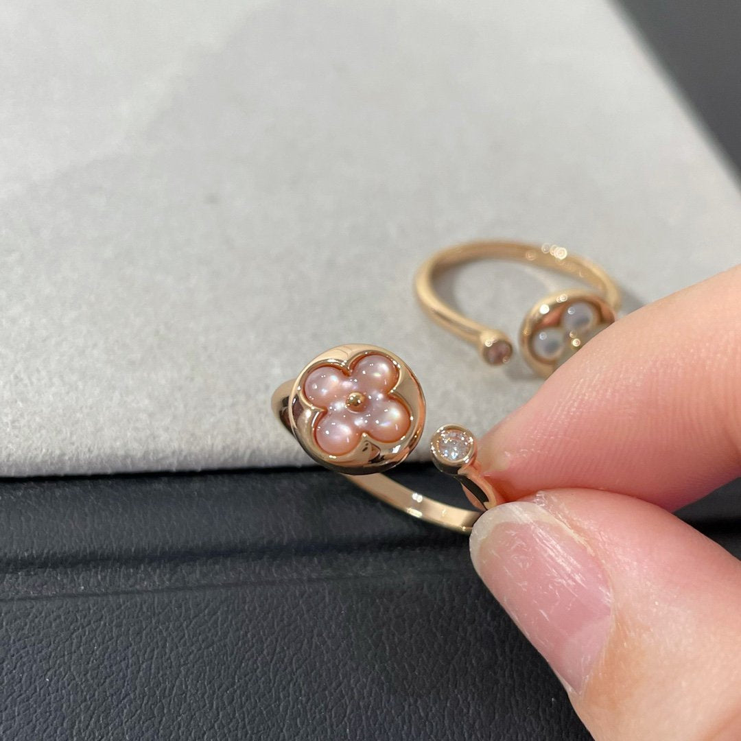 [BLAUE TRÄNEN] RING „SUN 1 DIAMOND PINK MOP“