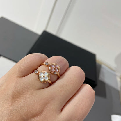 [BLAUE TRÄNEN] RING „SUN 1 DIAMOND PINK MOP“