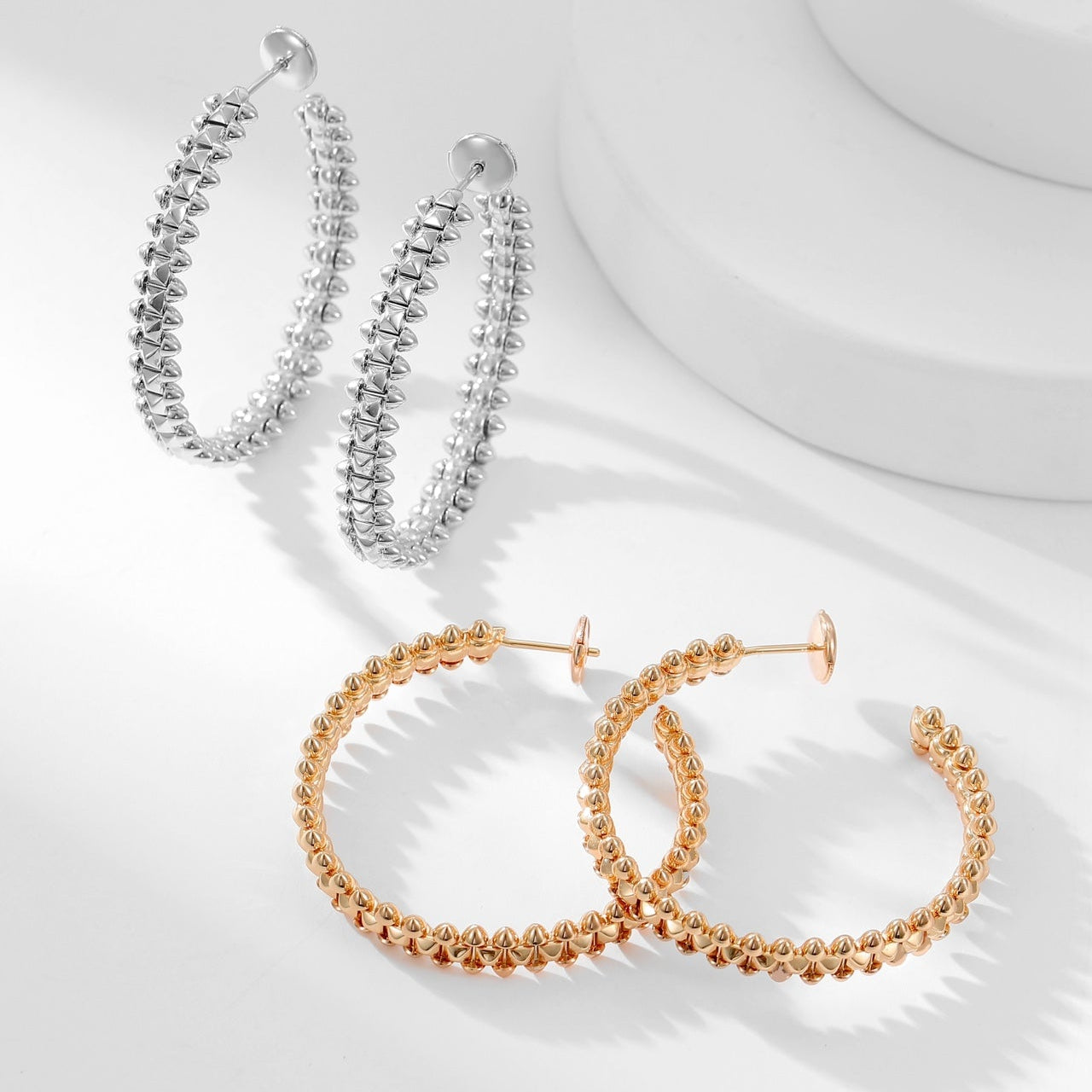 [Blue Tears Jewelry]CLASH HOOP LARGE EARRINGS
