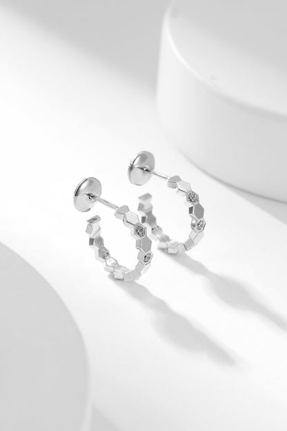 [BLAUE TRÄNEN] BEE LOVE DIAMANT-KREOLEN