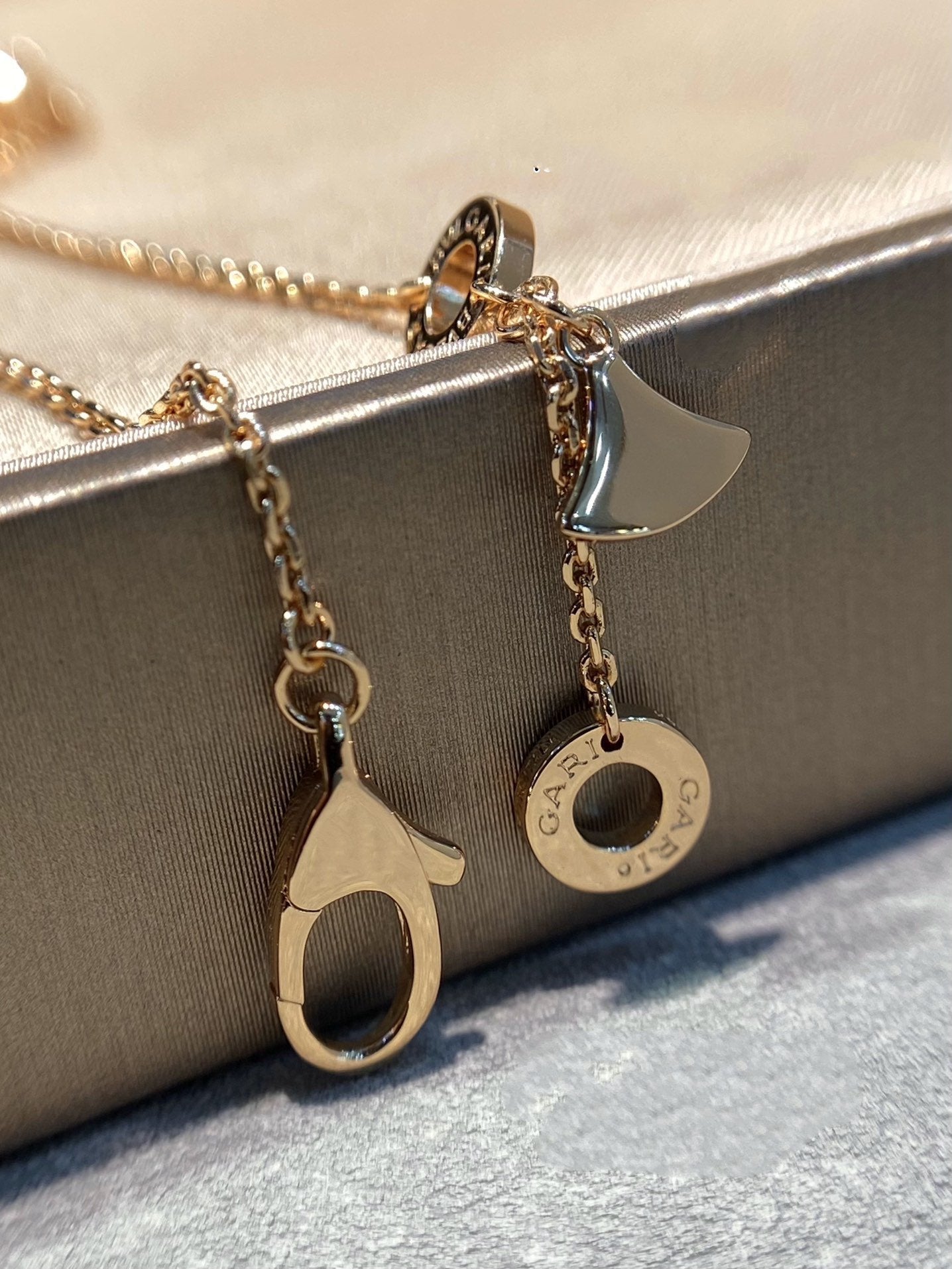 [BLAUE TRÄNEN]DREAM MALACHIT DIAMANT GEPAART ROTGOLD HALSKETTE