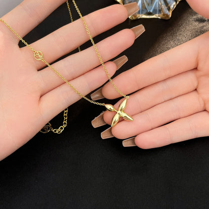 [BLAUE TRÄNEN]LOUISETTE GOLD HALSKETTE