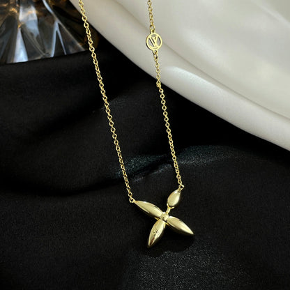 [BLAUE TRÄNEN]LOUISETTE GOLD HALSKETTE