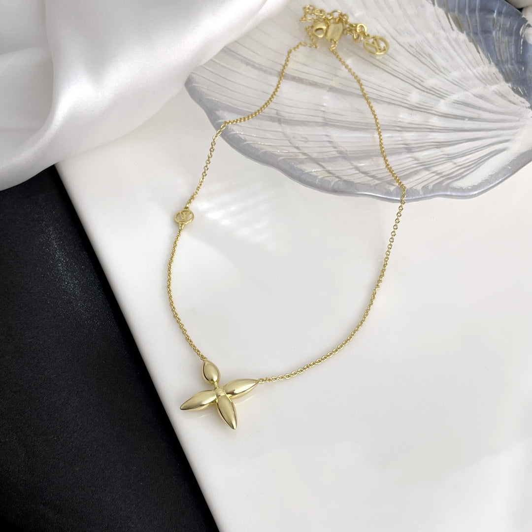 [BLAUE TRÄNEN]LOUISETTE GOLD HALSKETTE