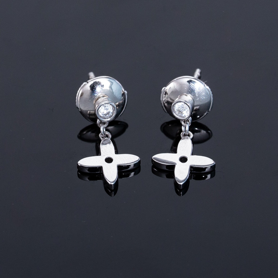 [BLAUE TRÄNEN]VIDYLLE SILBERNE MINI-OHRRINGE MIT DIAMANTEN