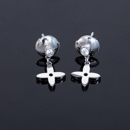 [BLAUE TRÄNEN]VIDYLLE SILBERNE MINI-OHRRINGE MIT DIAMANTEN