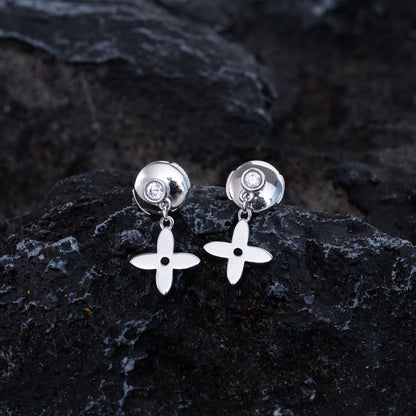 [BLAUE TRÄNEN]VIDYLLE SILBERNE MINI-OHRRINGE MIT DIAMANTEN