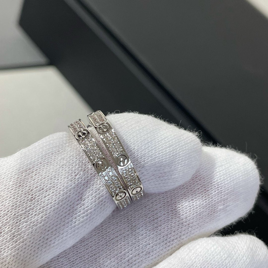 [ブルーティアーズ]ラブダイヤモンド シルバーフープピアス
