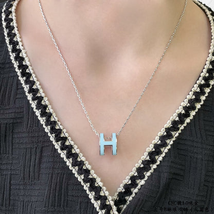 [BLAUE TRÄNEN]POP H HIMMELBLAU HALSKETTE