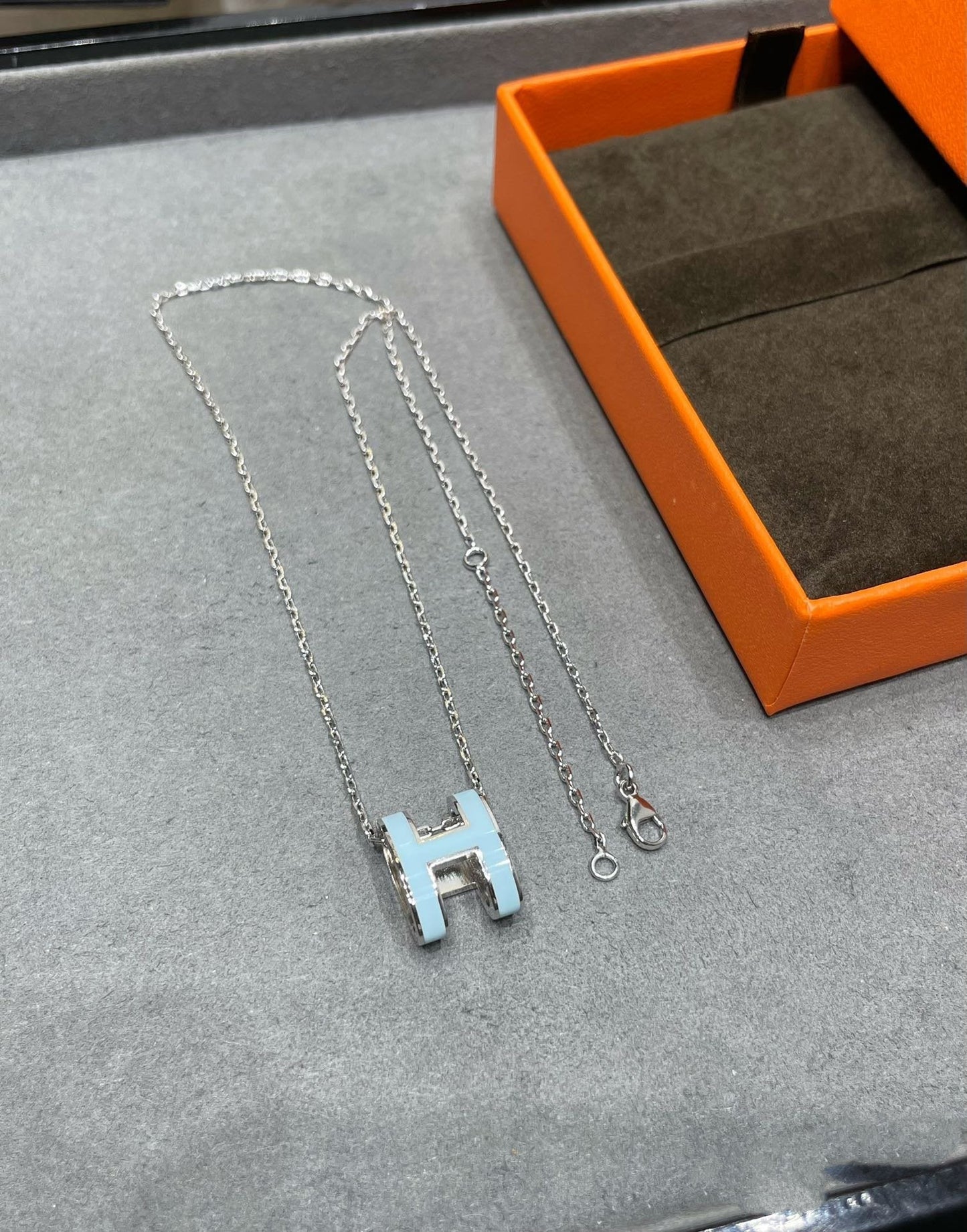 [BLAUE TRÄNEN]POP H HIMMELBLAU HALSKETTE