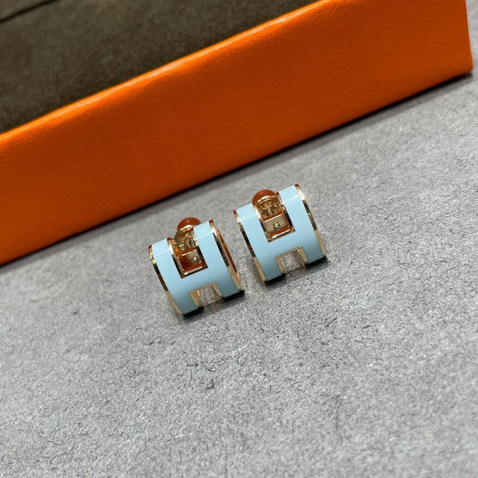 [BLAUE TRÄNEN] POP ​​H HIMMELBLAU OHRSTECKER