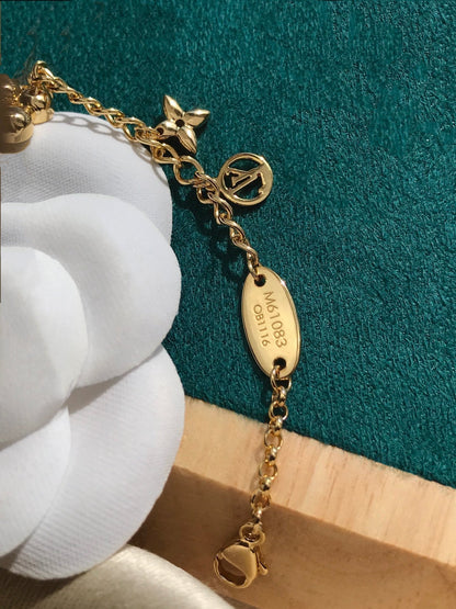 [BLAUE TRÄNEN]BLÜHENDES ROSA GOLD-MOP-ARMBAND