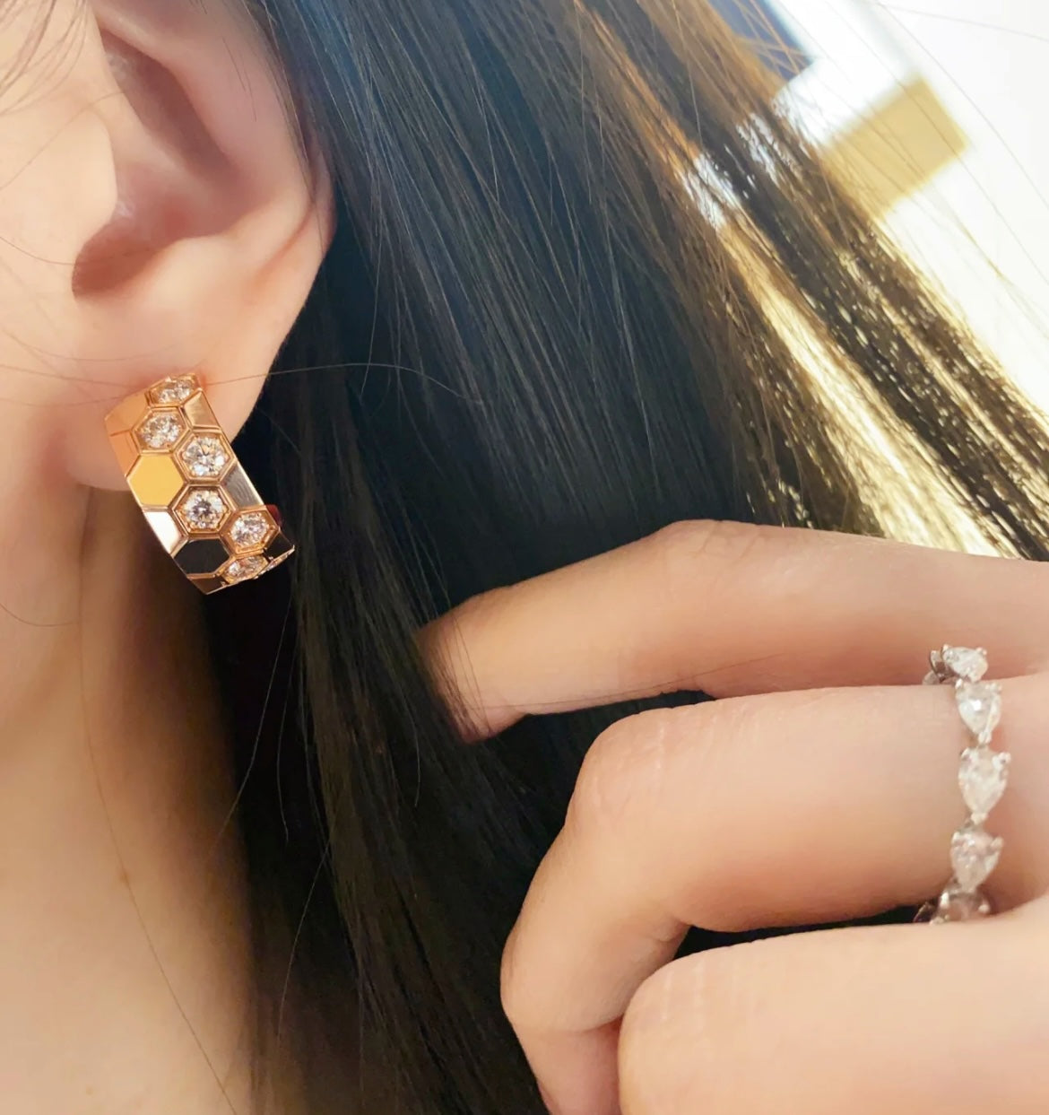 [ブルーティアーズ]ビーラブ ダイヤモンド フープピアス